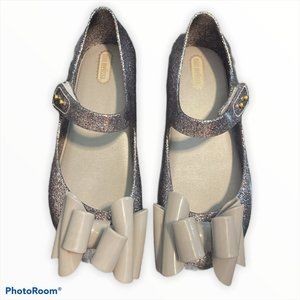 Mini Melissa Glitter Shoes Grey Size 12